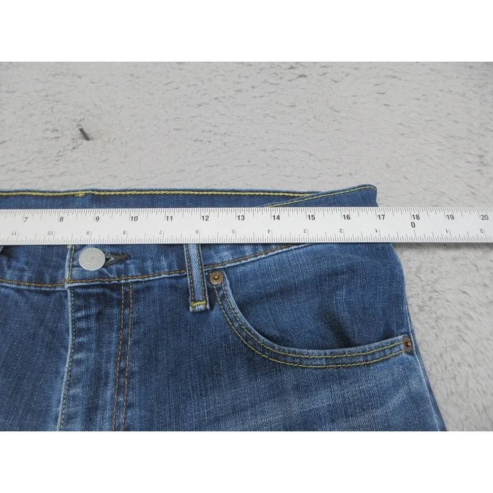 Levis 527 Bootcut Jeans Mens 34x30 Blue Medium Wash Slim Stretch Denim Casual